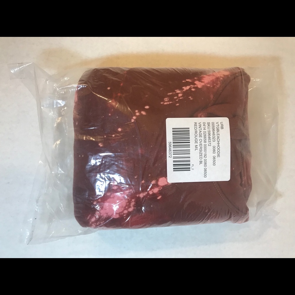 BRAND NEW UO Urban Renewal Bleach Dyed Hoodie XL - Picture 7 of 7